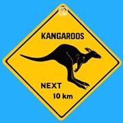 Suction Roadsign Kangaroo